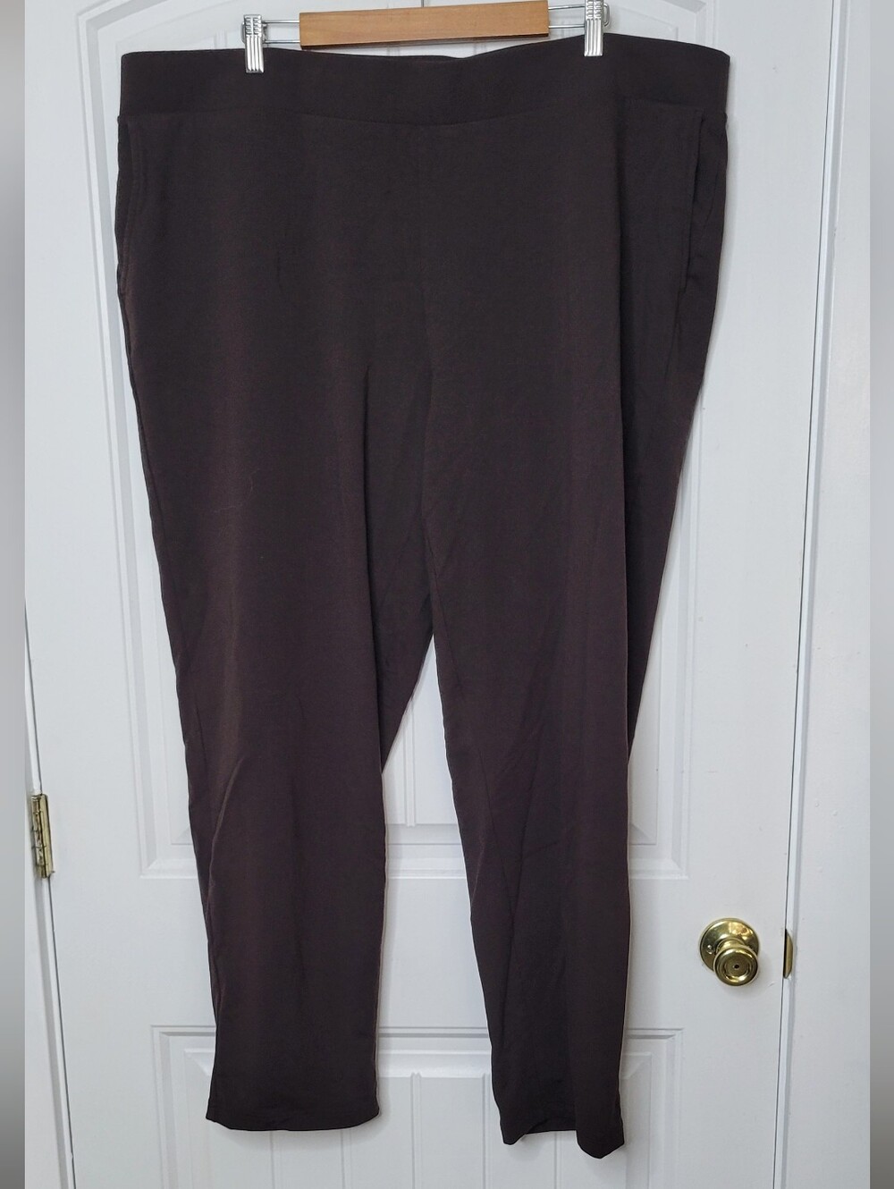 Pure Jill Straight-Leg Women's Pants in Deep Brown